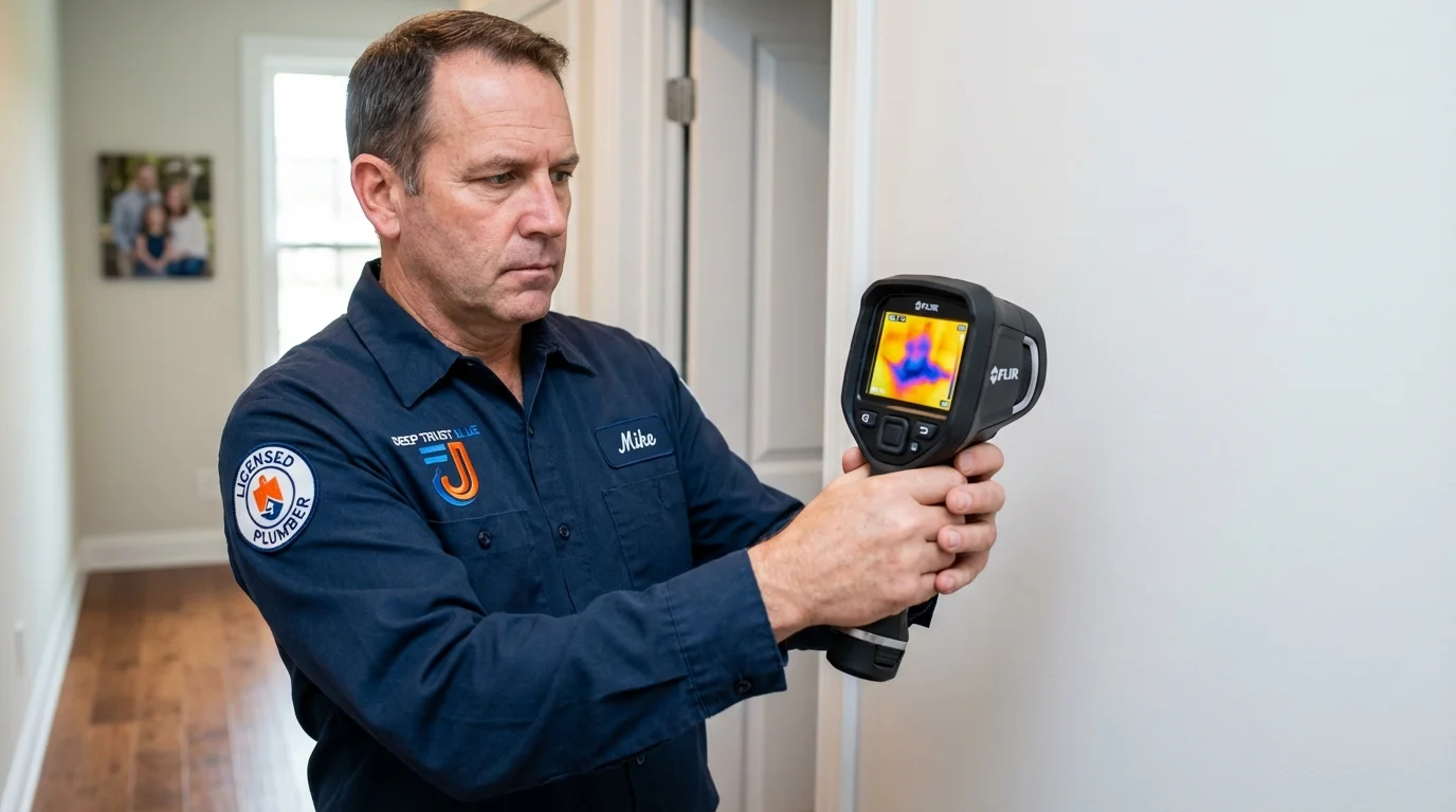 Thermal imaging leak detection by Johns Plumbing LLC in Fennville